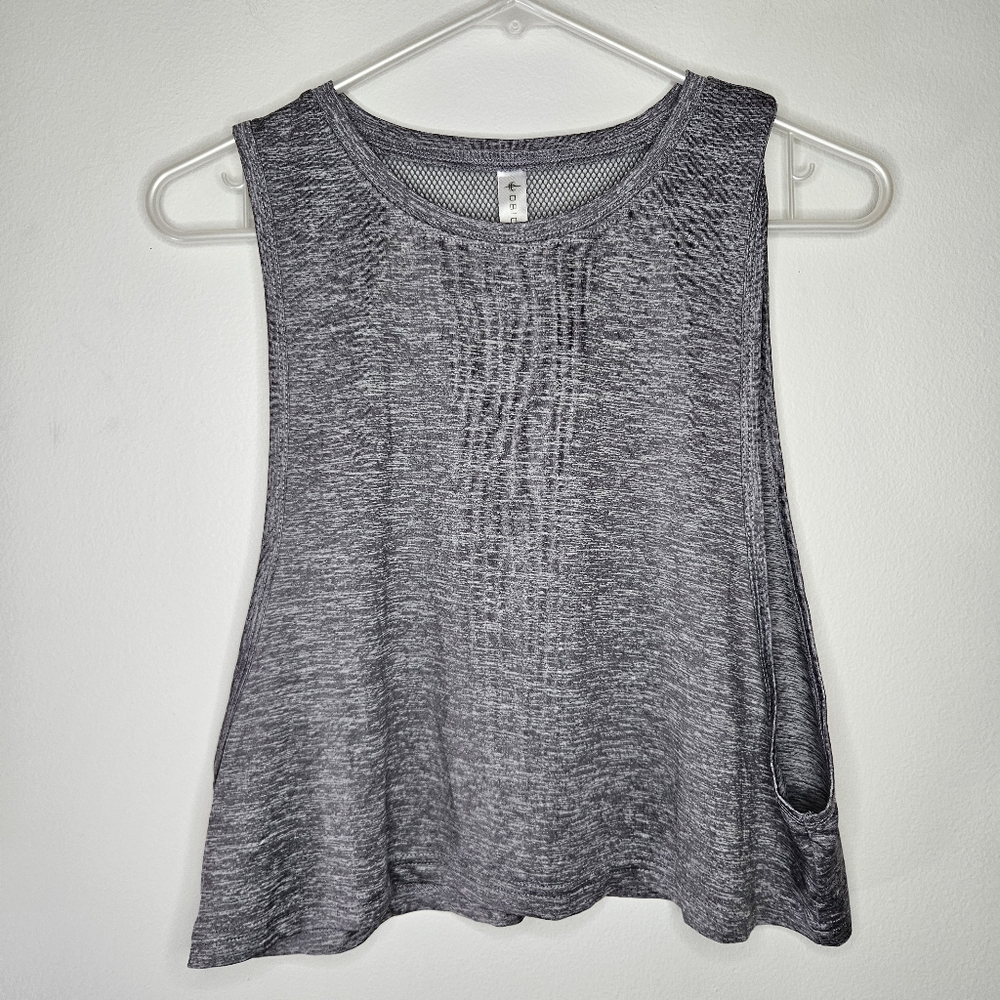 Obicum Gray Sleeveless Crop Top Sz L